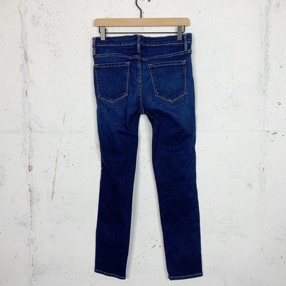 Frame Le Skinny De Jeanne Crop Distressed Jeans Size 28 - Picture 5 of 8